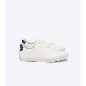 Men's Veja ESPLAR CHROMEFREE Shoes White/Blue | SG 194QMA